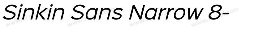 Sinkin Sans Narrow 8字体转换